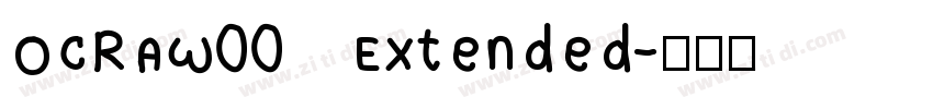 OCRAW00 Extended字体转换